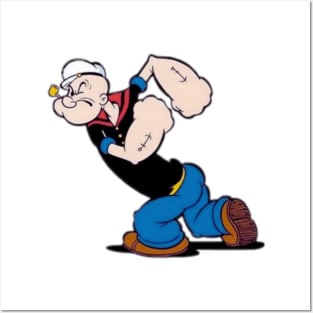 popeye design for happy 4 Posters and Art